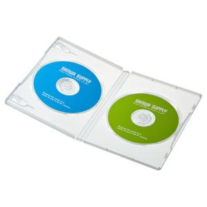 サンワサプライ DVD-TN2-10CLN DVDトールケース（2枚収納・10枚セット・クリア）｜plusyu