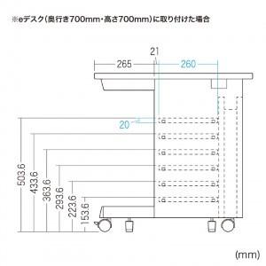 サンワサプライ EN-1003BK 中棚 W1000mm用（ブラック・D260mm）