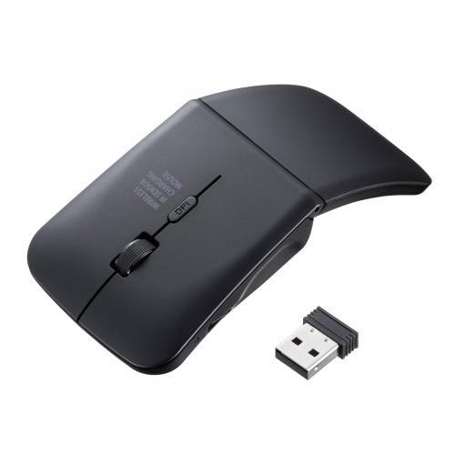 サンワサプライ MA-WIS3117BK 静音ワイヤレス IR LEDマウス（3ボタン・薄型）