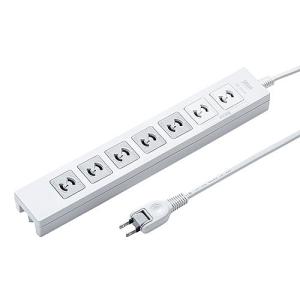 サンワサプライ TAP-F27-2KP 電源タップ（2極抜け止めタイプ・7個口・2m）｜PLUS YU