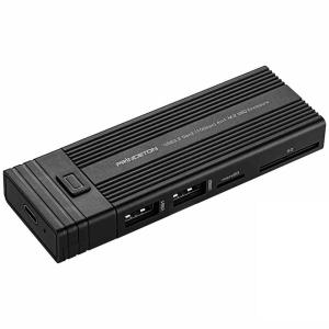 プリンストン PRD-PS500U USB3.2 Gen2対応 4in1カードリーダー機能付ポータブルSSD(M.2 SSD) 500GB