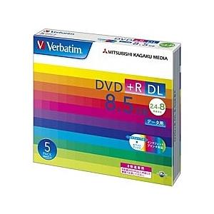 Verbatim DTR85HP5V1 DVD+R DL 8.5GB PCデータ用 8倍速対応 5枚スリムケース入り ワイド印刷可能｜plusyu