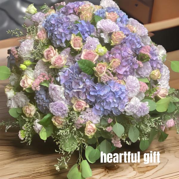 お悔み お供え 生花 あじさい アレンジメント 20000円 おしゃれ 現代風 仏花 枕花 命日 法...