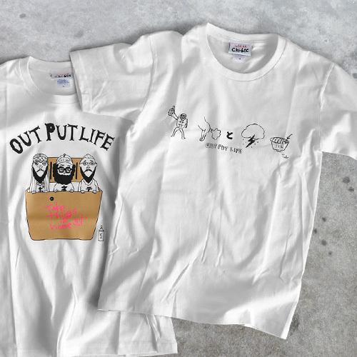 ネコポスOK OUTPUT LIFE×Chi-bee コラボ Tシャツ