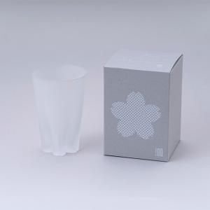 【LINEギフト用販売ページ】さくらさく フロスト 雪桜 ≪タンブラー 単品 紙箱入≫ SAKURASAKU glass Tumbler 桜色 クリア｜plywood