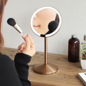 【LINEギフト用販売ページ】ミラー ライト付き 卓上 シンプルヒューマン センサーミラー メイクアップミラー ミニ Simplehuman sensor mirror mini｜plywood