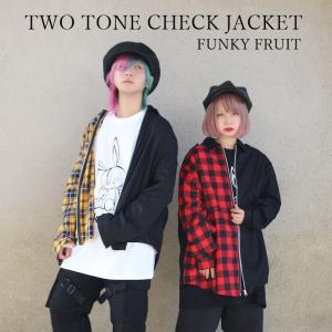 FUNKY FRUIT チェック切替ZIPシャツジャケット【1点のみメール便可能】ttp1620【07】