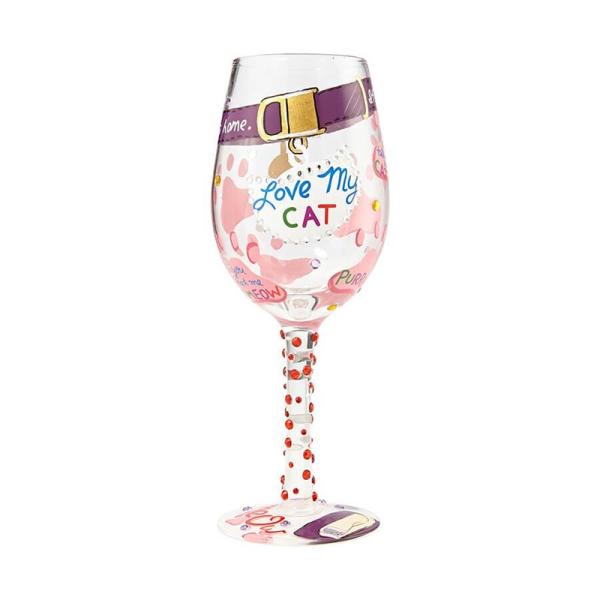 Lolita ロリータ ワイングラス WINE GLASS LOVE MY CAT（大好きな私の愛猫...