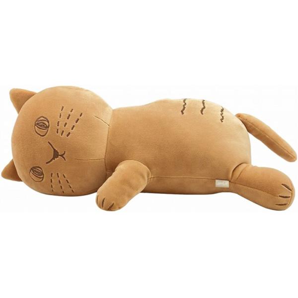 にゃふにゃふ ネコ お腹乗せぬいぐるみ ブラウン