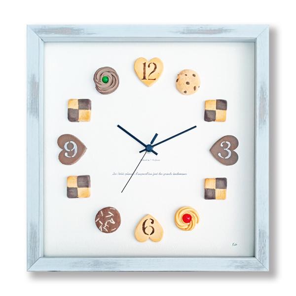 かわいいビスケットの掛時計[Horloge du biscuits] フレームカラー：アンティークホ...