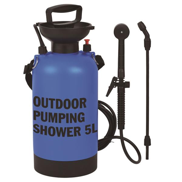アウトドアポンピングシャワー5L【レジャーやアウトドアにも使える】