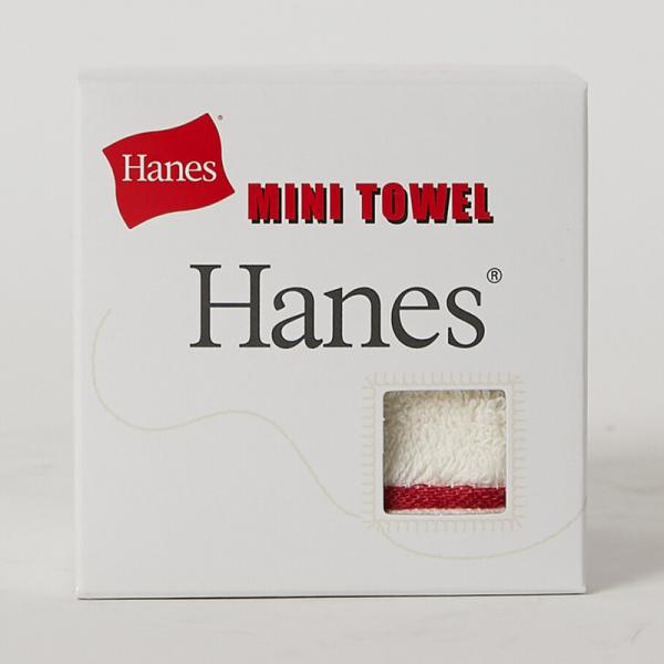 Hanes(ヘインズ)キューブボックス入りタオルハンカチ【日本製】(今治製)(アイボリー)