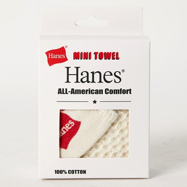 Hanes（ヘインズ）BOX入りワッフルタオルハンカチ（アイボリー）