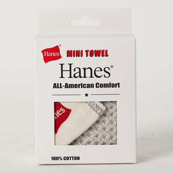 Hanes（ヘインズ）BOX入りワッフルタオルハンカチ（グレー）