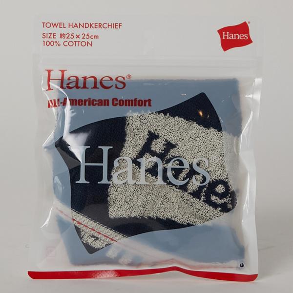 Hanes（ヘインズ）フラッグロゴジャガード タオルハンカチ（パッケージ入り）（ネイビー）