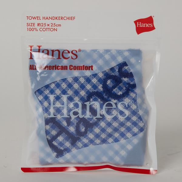 Hanes（ヘインズ）フラッグロゴ ガーゼタオルハンカチ（パッケージ入り）（ネイビー）