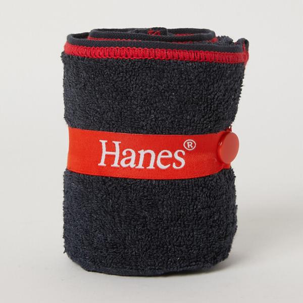 Hanes（ヘインズ）珪藻土構造糸フェイスタオル（オリジナルメッシュ袋入り）（ネイビー）