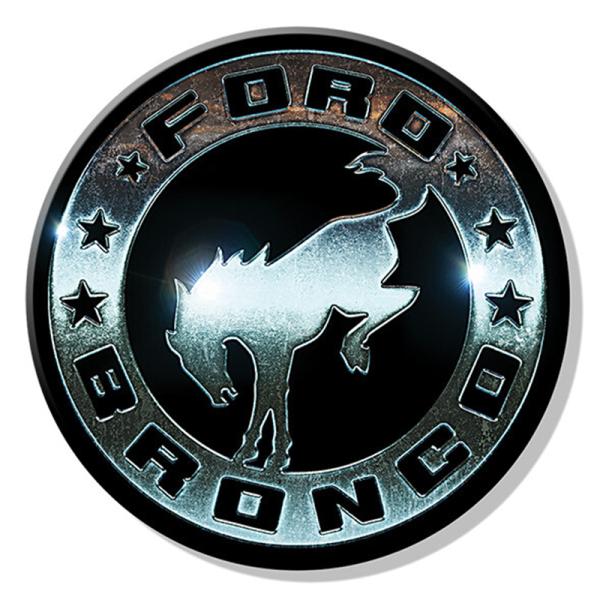 テクスチャード マグネット BRONCO BADGE ROUND（フォード ブロンコ）メタル風