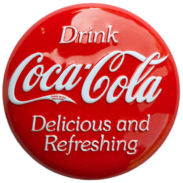エンボス メタル マグネット COKE BUTTON（コカコーラ）