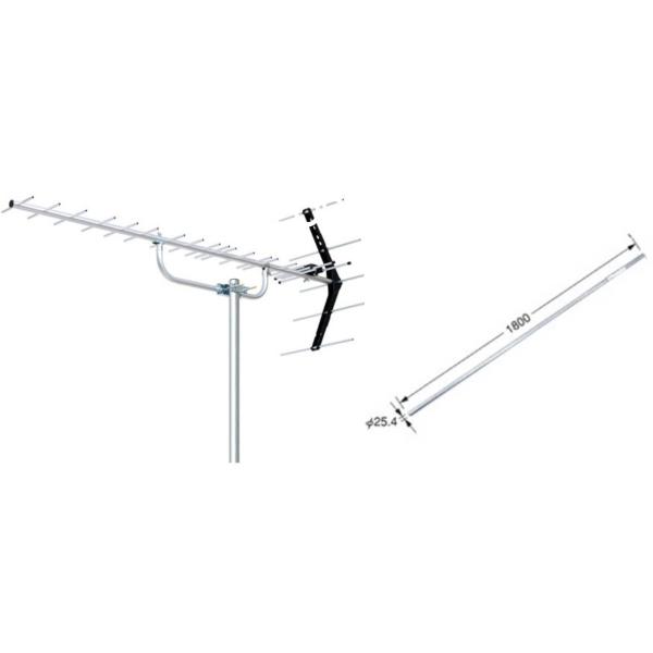 UA20+マスト180(MZ-180)セット 地デジ 八木式 お買い得 DIY