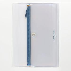 ダイゴー ノートカバー isshoni.ペンケース付き A5対応 PVC クリアBL ブルーN1860 一部地域除く