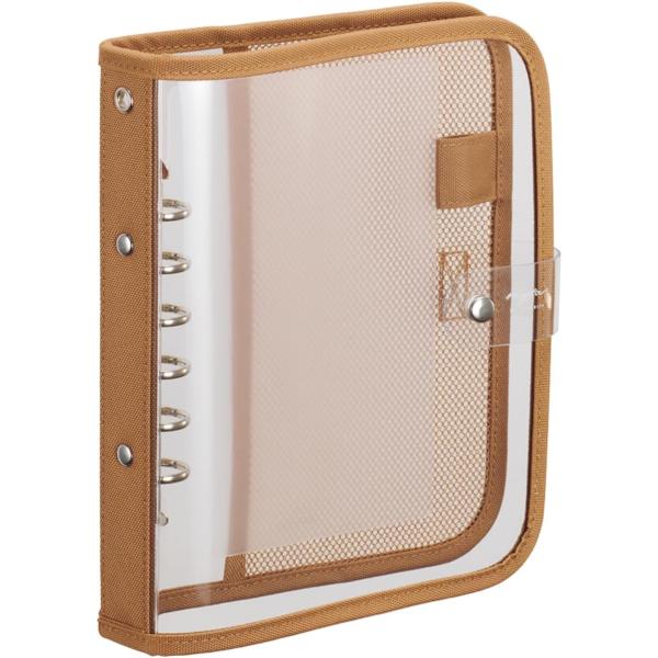 リヒトラブ myfa 推し活 クリヤーバインダー ミニ6穴 キャラメルブラウン N3390-9