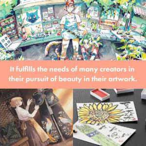 呉竹 絵の具 顔彩耽美 100色セット4 桐箱...の詳細画像4