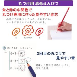 トンボ鉛筆 赤青鉛筆 5:5 12本 丸つけ用...の詳細画像2