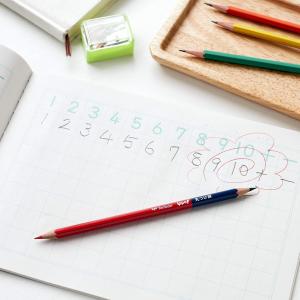 トンボ鉛筆 赤青鉛筆 5:5 12本 丸つけ用...の詳細画像5