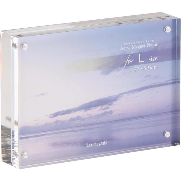 ナカバヤシ アクリルマグネットフレーム L判 85437 フォトフレーム 写真立て フォトスタンド