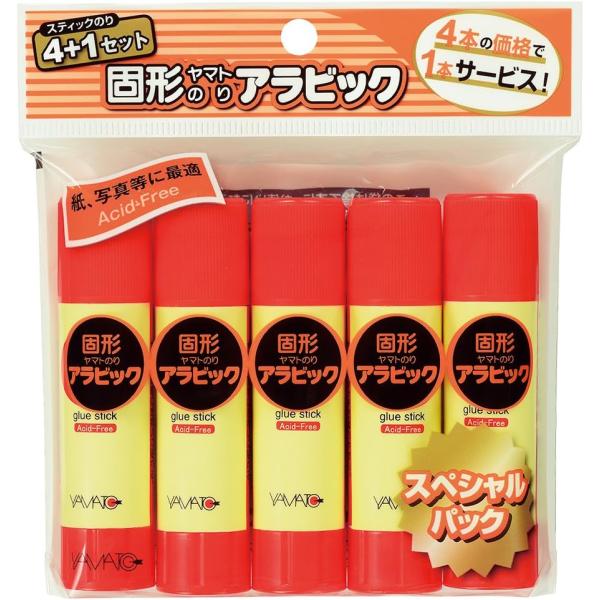 ヤマト のり 固形アラビック 5本入 スペシャルパック YS-8H-5SP ステックのり ピット プ...