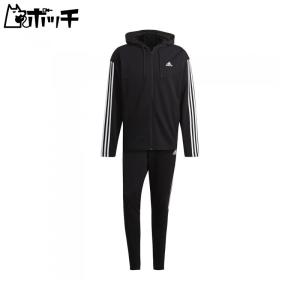 【2つ目から500円OFFクーポン有】アディダス M 3S スウェットトラックスーツ 24013 GM3827ブラック adidas ユニセ・・・