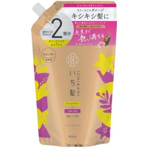 いち髪 【 ダメージリペア & カラーケア 】 シャンプー 大容量 詰め替え 660ml | ノンシリコン アミノ酸シャンプー ヘアケア ダメージケア 色落ち防
