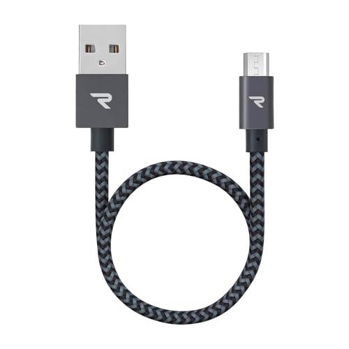 Rampow Micro USB ケーブル 短い 【20cm/黒/持ち運び/QC3.0急速充電 】マ...