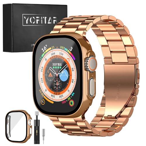 [YOFITAR] for Apple Watch バンド 保護ケース付き ステンレス製 アップルウ...