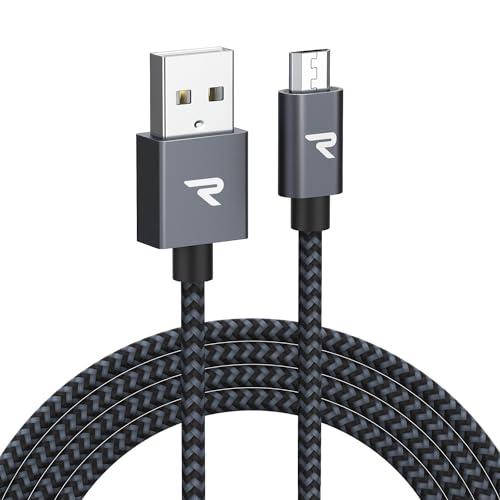Rampow Micro USB ケーブル【3M/黒】 2.4A急速充電ケーブル 高速データ転送対応...