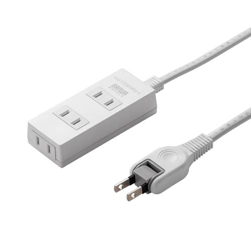 サンワサプライ 電源タップ 3個口・2ピン(1m) 火災予防安全 ホコリ防止シャッター 配線しやすい...