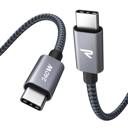 240W RAMPOW USB C ケーブル PD3.0対応 超高速充電 データ転送 断線防止 高耐...