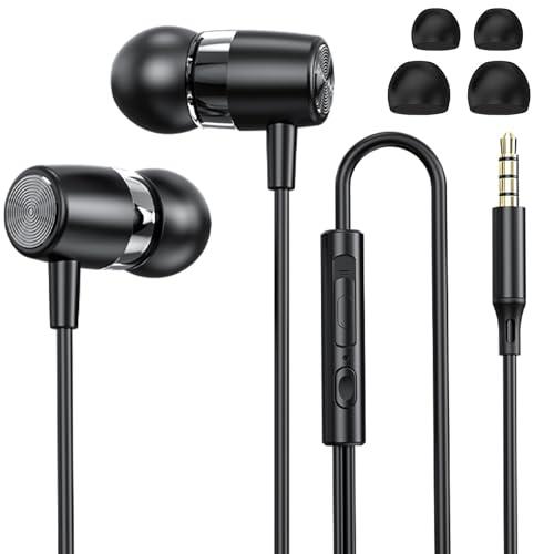 2024新発品 イヤホン 有線イヤホン 3.5mmジャック HIFI音質 音量調整 重低音 ノイズキ...