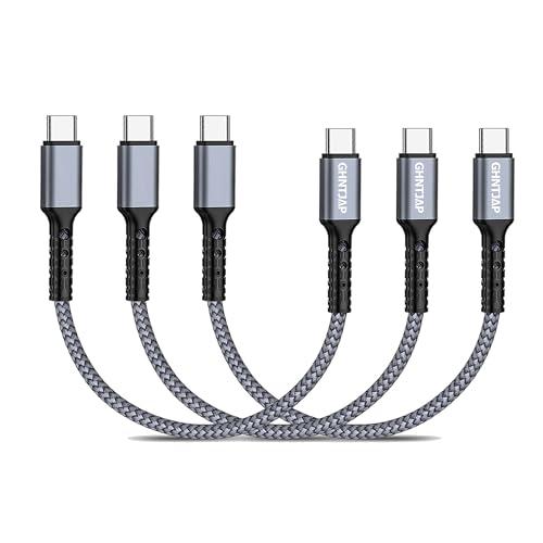 GHNTJAP USB C to USB C ケーブル 短い 15CM 3本 タイプc ケーブル P...