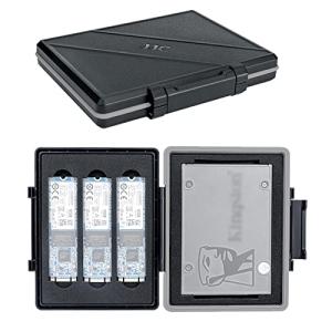 JJC 4スロット 収納ケース 1 枚 2.5インチ SSD + 3 枚 M.2 NVME 2280 / 2260 / 2240 SSD 収納可能 耐衝撃 防塵 防湿 ハードディスク 保管ケース