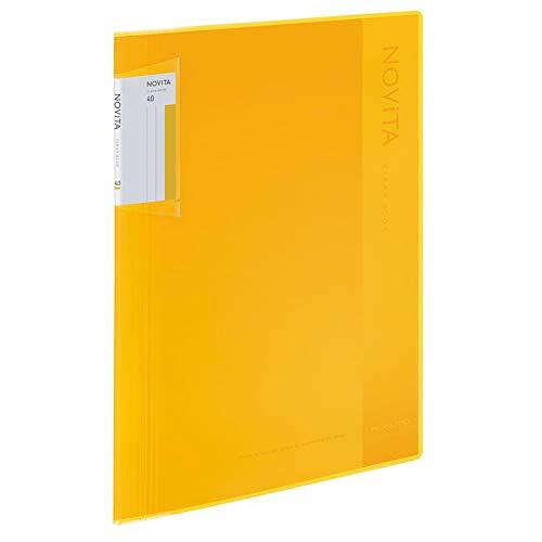 コクヨ(KOKUYO) ファイル クリヤーブック ノビータ 固定式 A4 40枚 黄 ラ-NV40Y