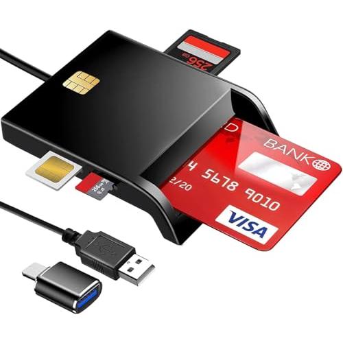 【2026最新型】icカードリーダー マイナンバーカード対応 USB-A＆Type-C 接触型 sd...