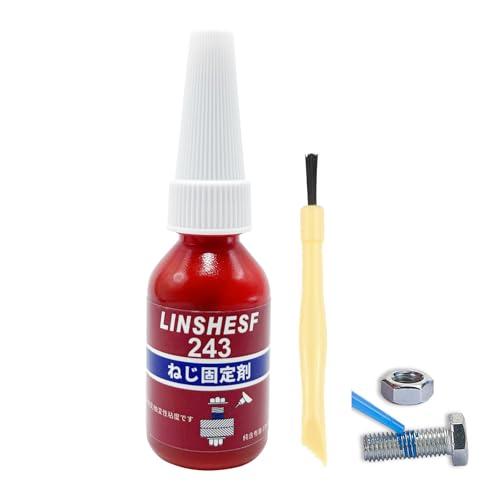 linshesf ネジロック剤 243 中強度タイプ 10ml、ねじゆるみ止め剤、タイトボンド 金属...