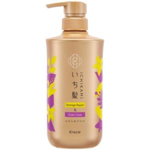 いち髪 【 ダメージリペア & カラーケア 】 シャンプー ポンプ 480ml | ノンシリコン アミノ酸シャンプー ヘアケア ダメージケア 色落ち防止 メンズ