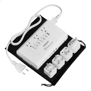 TESSAN 変圧器 600W 海外旅行用 純正弦波 220Vから100V 変圧器付き変換プラグ BF/O/L/B3/Cタイプ 1.2M延長コード付 PD35W QC30W急速充電 イギリス オ