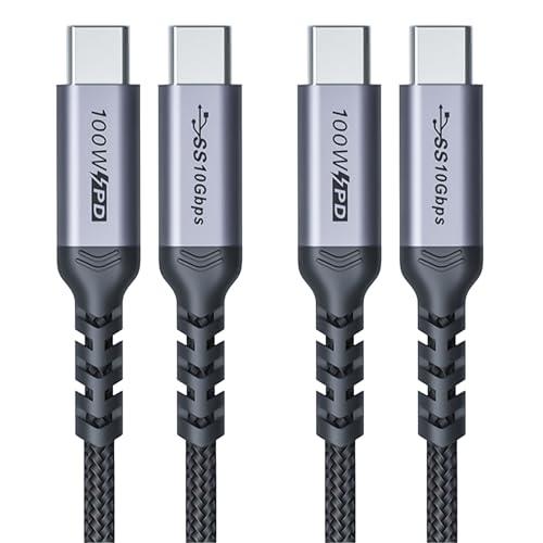 2 m USB CからUSB C 100 W 2本、SUMPK急速充電USBC ケーブル、C 3.1...