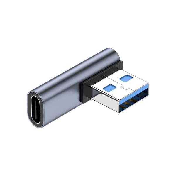 USB 変換アダプタ L字型 Type C（メス）to USB A 3.1（オス）(1個セット)FE...