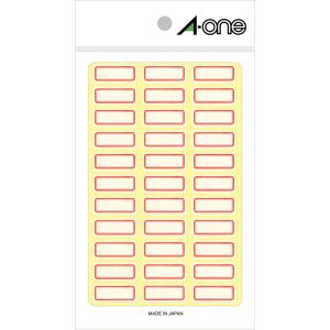 エーワン セルフラベル 赤枠 36面 18シート 03001