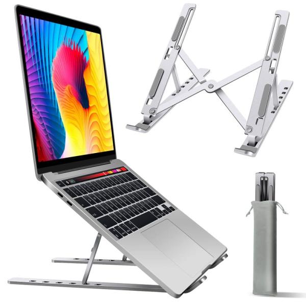 ノートパソコン PC タブレット iPadスタンド 折り畳み 人間工学 高さ 角度6段階調整 収納可...